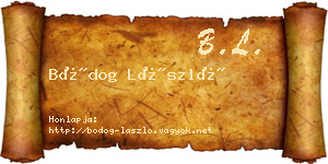 Bódog László névjegykártya